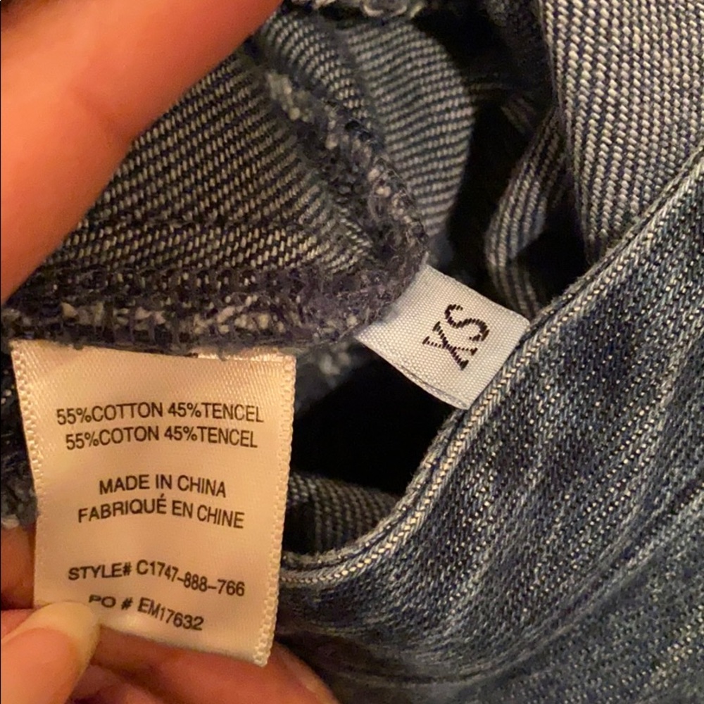 Cloth & Stone for Anthro Denim Ankle Jumpsuit - Picture 8 of 9